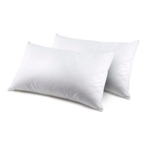 Set 2 Guanciali Cuscino Caleffi In Fibra Anallergica 50×80 cm In Cotone 100%