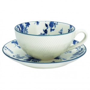 Cup & Saucer Vanessa blue