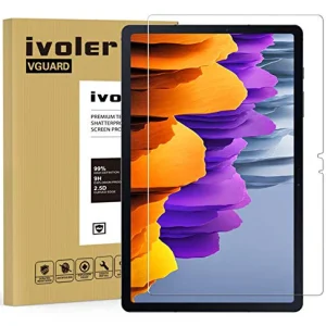 ivoler Screen Protector for Samsung Galaxy Tab S7 11 inch (T870 / T875 / 876B), Tempered Glass Film for Samsung Galaxy Tab S7, [9H Hardness] [Anti-Scratch] [Bubble Free] [Crystal Clear]