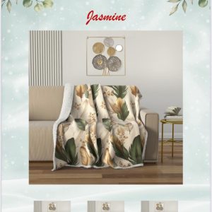 Coperta Plaid Agnellato Invernale Irge “Jasmine” In Flannel In Varie Dimensioni