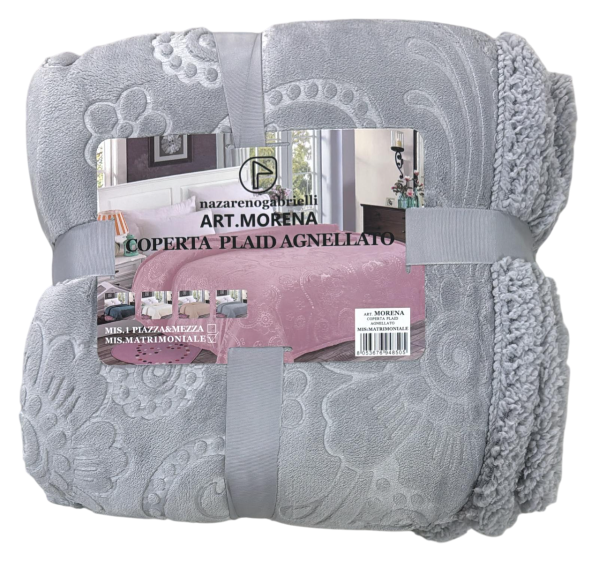 Coperta Plaid Agnellato Invernale Nazareno Gabrielli In Flannel Varie Dimensioni