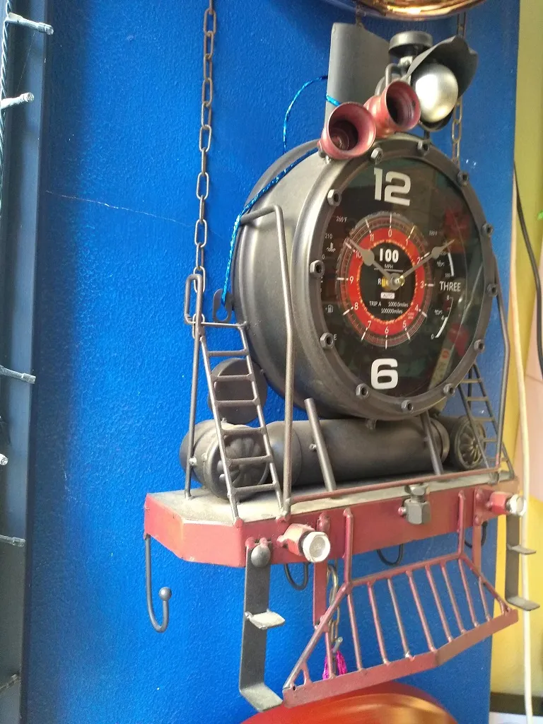 Orologio Locomotiva Treno con Ganci Appendino - immagine 3