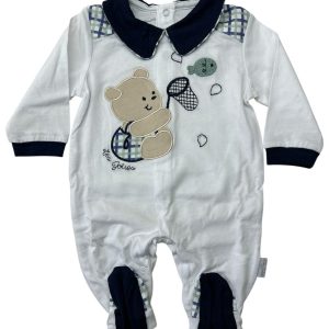 Tutina Neonato Les Jolies In Cotone Jersey Intera Maschietto Manica Lunga