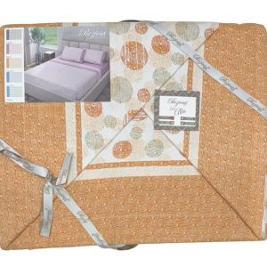 Lenzuola Completo Letto Matrimoniale Preziosa 100% Puro Cotone Made In Italy