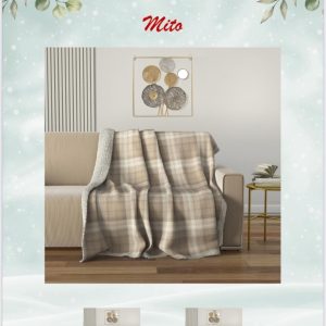 Coperta Plaid Agnellato Invernale Irge “Mito” In Flannel In Varie Dimensioni