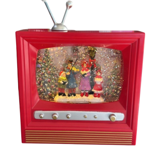 Televisione Natale Irge Con Musica Decorazione Natalizia Con Effetto Acqua