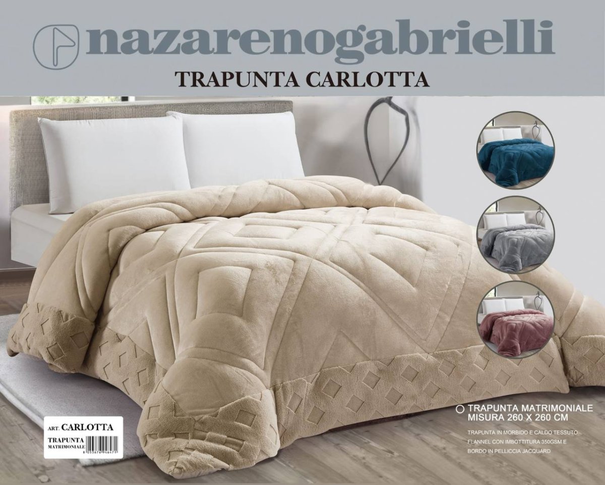 Trapunta Piumone Invernale Nazareno Gabrielli Carlotta Matrimoniale In Flannel