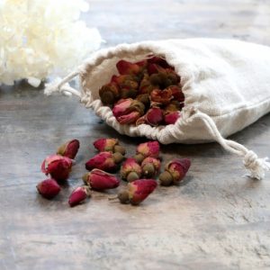 Boccioli di rosa disidratati